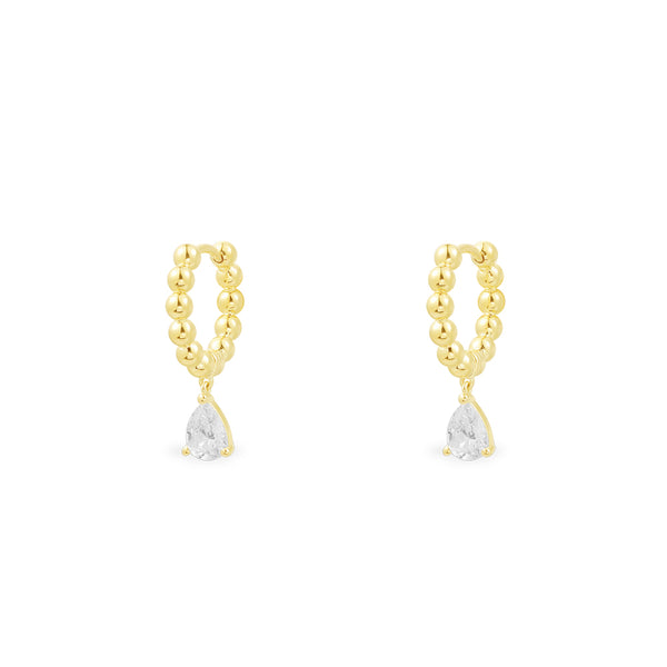 Boucles d'Oreilles Anneaux Goutte d'Eau