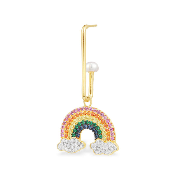 Boucle D'oreille Individuelle Arc-en-ciel