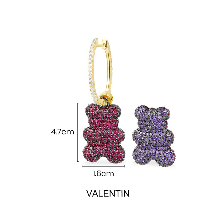 Boucle d'Oreille Individuelle Yummy Bear (CLIP) Valentin