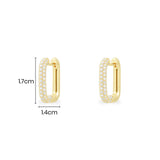 Petites Boucles d'Oreilles Rectangle