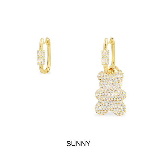 Boucles d'Oreilles Asymétriques Yummy Bear Sunny (Clip)