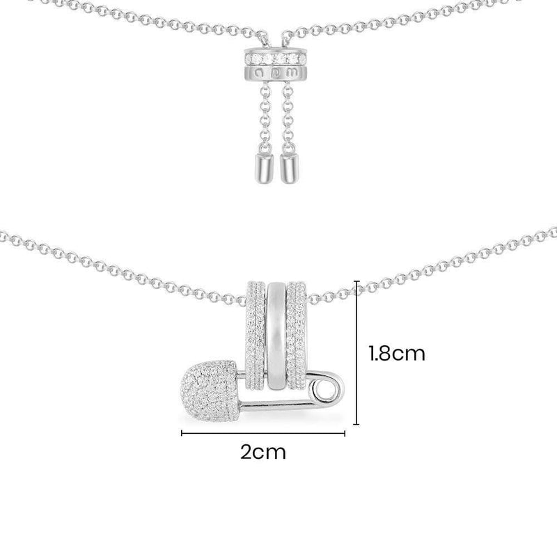 Collier Ajustable Triple anneau & Épingle à Nourrice