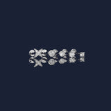 Set de Boucles d'Oreilles Piercing Pavé